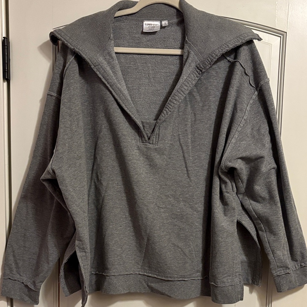 Torrid Super Soft Fleece Crewneck Sweater - Gray